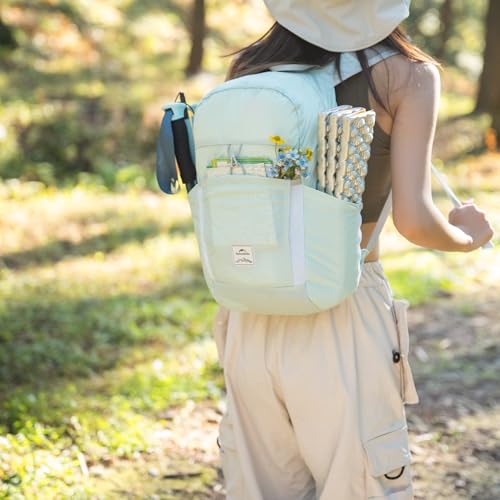 Naturehike 18L Lightweight Hiking Daypack, Waterproof Camping Packable Backpack Ultralight for Travel, Airplane, Adults - color: Mint Green, size: 18L