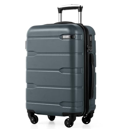 Coolife Carry On Luggage Hardside Suitcase with Spinner Wheels, 20in - color: Teal, size: Carry On(20in)