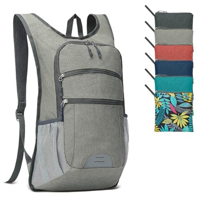 Lightweight Foldable Daypack Travel Backpack 20L, Gray - color: Gray
