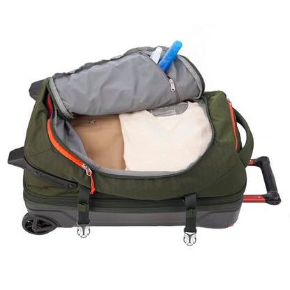 Eddie Bauer Expedition Rolling Duffel Bag with Wheels - Dark Thyme, 22" - color: Dark Thyme, size: 22" (Carry-On)