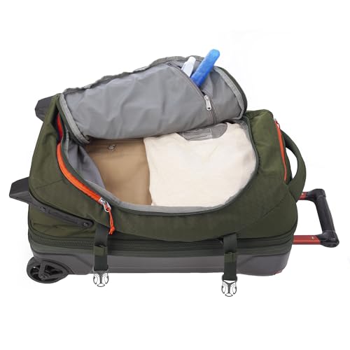 Eddie Bauer Expedition Rolling Duffel Bag with Wheels - Dark Thyme, 22" - color: Dark Thyme, size: 22" (Carry-On)