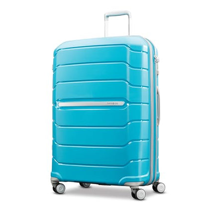 Samsonite Freeform Large Checked Luggage with Dual 360° Spinner Wheels - TSA Lock, Airline-Approved - Lightweight Durable Polypropylene Expandable Hardshell - Ocean Blue - color: Ocean Blue, size: Checked-Large Spinner
