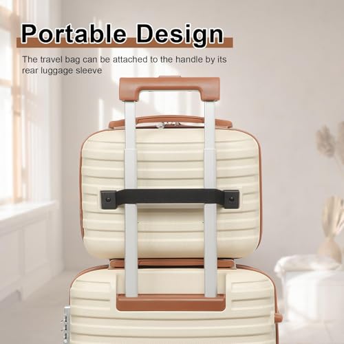 Joyway Expandable Carry on Luggage Sets Airline Approved, Lightweight Hard Shell 20 Inch Carry-on Suitcase with Spinner Wheels, White - color: White, size: 4 piece sets (13/20)