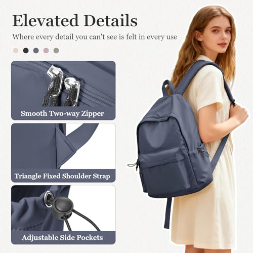 Middle School Backpack, Cute College Backpack for Women,High School Bookbag - color: Blue Purple