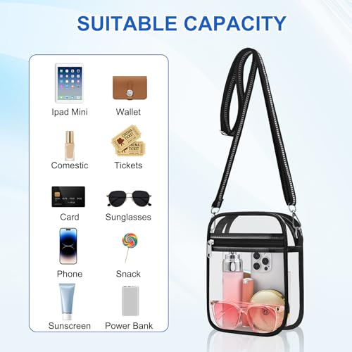 Clear Bag for Stadium Events Bulk Clear Handbag Crossbody Purse