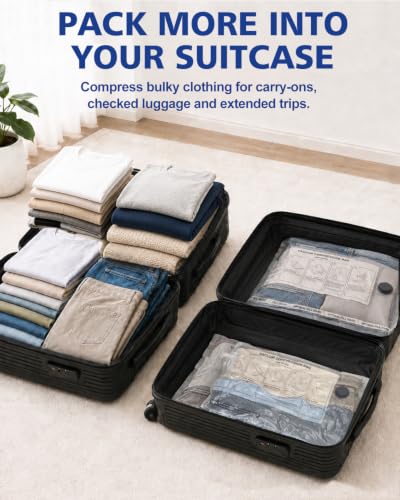 Fantictas Vacuum Storage Bags for Clothes, 18 Pack with Electric Pump - size: 18 Combo