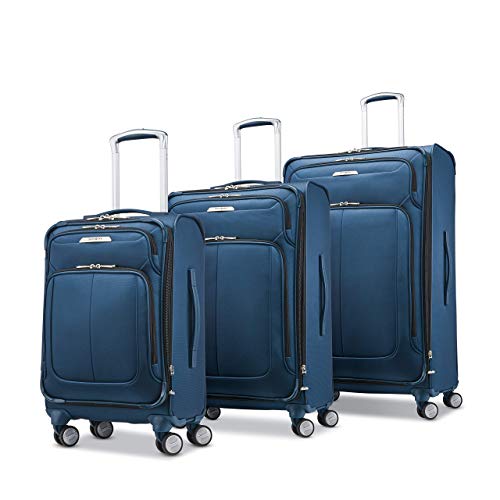 Samsonite Solyte DLX Softside Expandable Luggage with Spinner Wheels, Mediterranean Blue, 3-Piece Set (20/25/29) - color: Mediterranean Blue, size: 3-Piece Set (20/25/29)