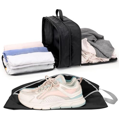Cambond Double Sided Compression Packing Cubes - Expandable See Through Mesh Compression Cubes for Travel, Separate Clean and Dirty Clothes Efficient Packing Organizers for Road Trip, Cruise