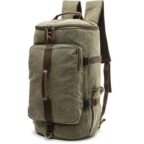 Men's backpack with large capacity, Fashionable travel style, Outdoor hiking bag, Business leisure waterproof backpack, Laptop backpack(green) - color: Green