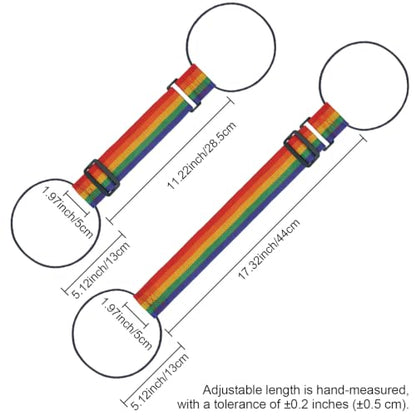Add Bag Luggage Strap for Suitcases - LHZHLE 2 Pcs Adjustable Bungee Straps - color: Rainbow Colors
