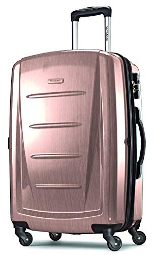 Samsonite Winfield 2 Hardside Expandable Luggage with Spinner Wheels, Artic Pink, Checked-Medium 24-Inch - color: Artic Pink, size: Checked-Medium Spinner