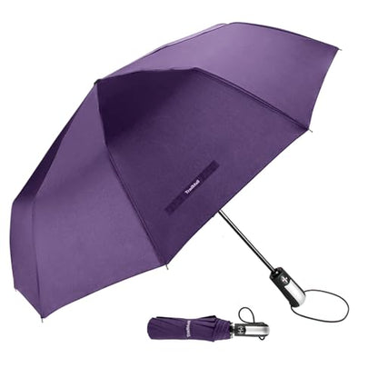 TradMall Travel Umbrella Windproof 46 Inches Canopy, Purple - color: Purple, size: 46 Inches