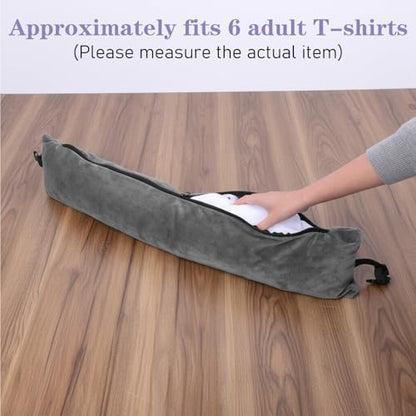 Stuffable Travel Pillow Stuffable Neck Pillow for Traveling Fillable Neck Pillows with Clothes Storage Fits 5+ Days of Travel Essentials Blue - color: Grey