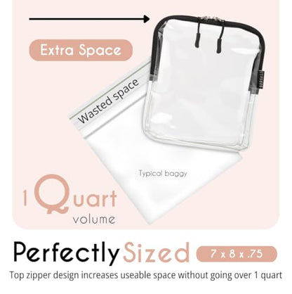 BORSALI TSA Approved Toiletry Bag, 5 Pack Colors - color: Rose Blue White Gray Taupe
