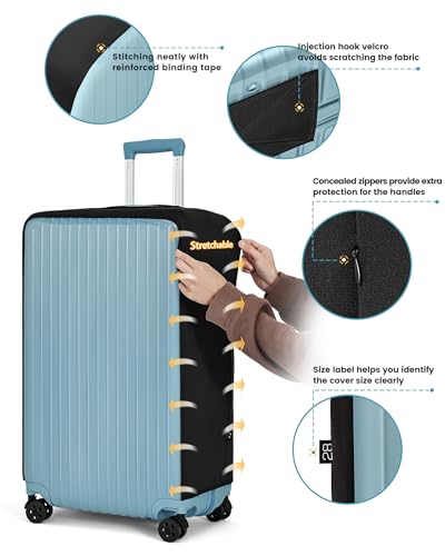 Travelkin Clear Luggage Cover For Suitcase, TPU Suitcase Cover Protector - size: 3. Medium