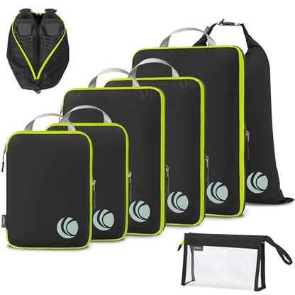 Cipway Compression Packing Cubes for Travel (8 Piece,Black) - color: Black, size: 8PCS