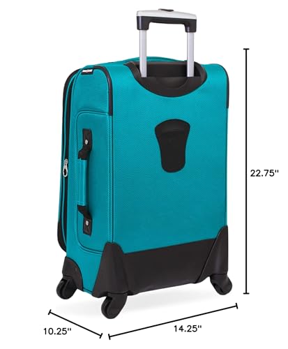 SwissGear Sion Softside 확장 가능, 청록색, 기내 수하물, Sion 기내용 스피너 - color: 청록색, size: 기내 수하물