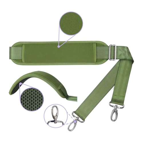 60 Inch Shoulder Strap for Bag with Removable Ultra-Thick Pad - color: Green