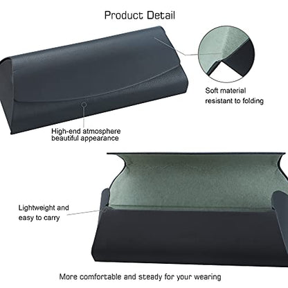 VisionGlobal Hard Shell Eyeglass Case for Eyeglasses and Sunglasses for Men/Women and Kids - color: 643_black