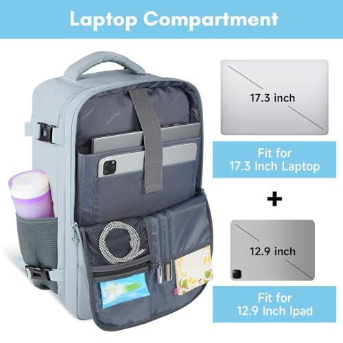 Taygeer Carry On Backpack, 40l Travel Backpack for Women Airline Approved - color: Blue, size: X-Large