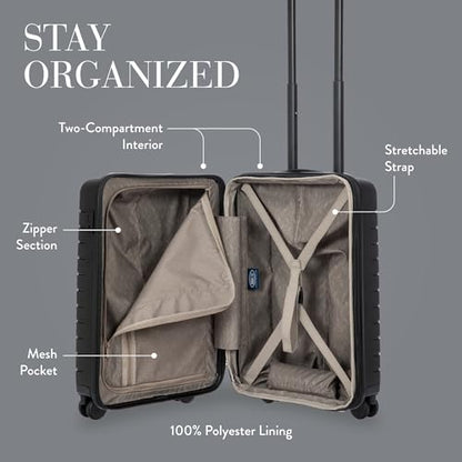 Bric's B|Y Ulisse Carry-On Luggage with Spinner Wheels – Airline Approved Hard Shell Suitcase, TSA Combination Lock & USB Port - Removeable Wash Bag Included - 21 Inch, Black - color: Black, size: Carry-on without front pocket