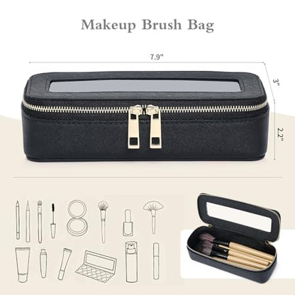 Pinkmik Makeup Brush Case, Black, SLIM - color: B/Black, size: SLIM