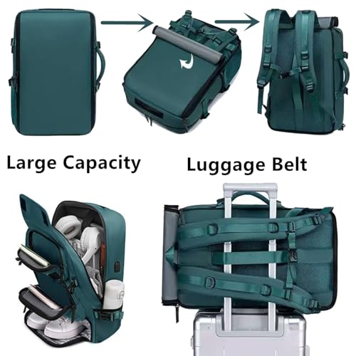 O-TBOST Carry on Travel Backpack Convertible Duffle Backpack Laptop Backpack for Women Men (Peacock Blue) - color: Peacock Blue