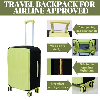 Clear PVC Suitcase Cover Protectors Transparent Luggage Covers Waterproof Wheeled Suitcase Dust Cover Dustproof Travel Luggage Sleeve Protector (3PCS Elastic) - color: 3PCS Elastic