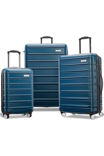 Samsonite Omni 2 Hardside 3 Piece Set - Includes Global Carry-On, Medium, & Large Checked Suitcases - 360° Dual Spinner Wheels - Integrated TSA Lock & Expansion - Amazon Exclusive - Lagoon Blue - color: Lagoon Blue, size: 3-Piece Set (Carry on/Medium/Larg