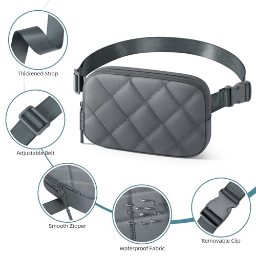 Fanny Pack for Women Men, Waterproof Lightweight Crossbody Bag - color: 8.Grey upgrade