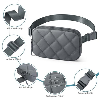 Fanny Pack for Women Men, Waterproof Lightweight Crossbody Bag - color: 8.Grey upgrade