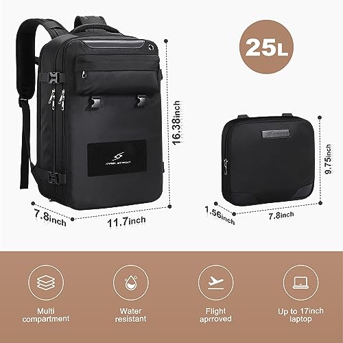 Maelstrom Travel Backpack for Men Women, 15.6" Laptop with Shoe Compartment - color: Black, size: 15.6 inch with shoe compartment