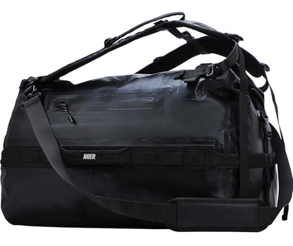 MIER Large Waterproof Duffel Bag - 60L/80L Dry Bag Backpack - color: Black, size: 80L