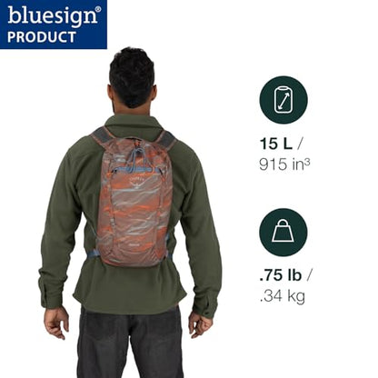 Osprey Daylite 신치 백팩 - 하이킹, 축제 및 일상 생활을 위한 경량 여행 가방, 퍼지 윈도우 프린트/토렌트 블루 - color: 퍼지 윈도우 프린트-토렌트 블루