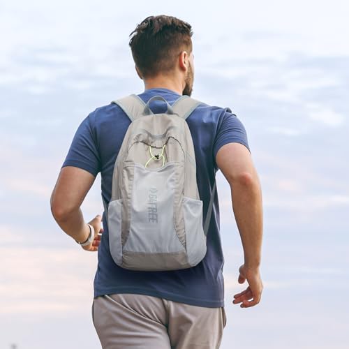 G4Free 24L Lightweight Packable Hiking Backpack Sport Travel Daypack Water Resistant for Women Men - color: Grey
