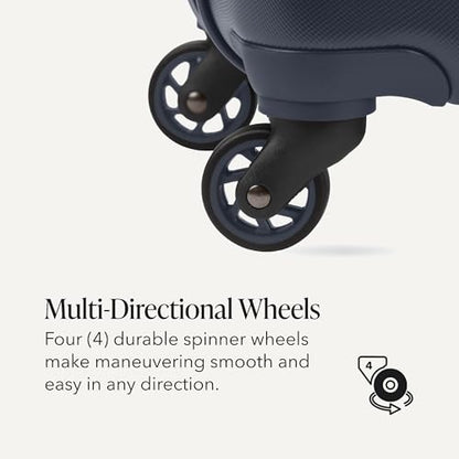 SwissGear 7366 Signature Hardside Expandable Luggage with Spinner Wheels, TSA Lock, Navy, Checked-Medium 23-Inch - color: Navy, size: Checked-Medium 23-Inch