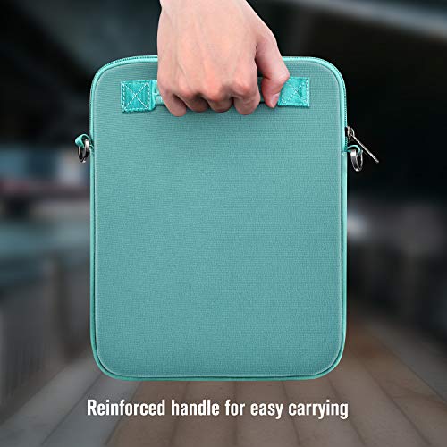 Fintie 11 inch Tablet Sleeve Case, Briefcase Shoulder Bag - color: Aqua Green