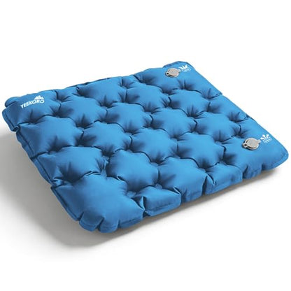 Inflatable Seat Cushion, Lightweight Waterproof Stadium Seat Pads - color: New Blue