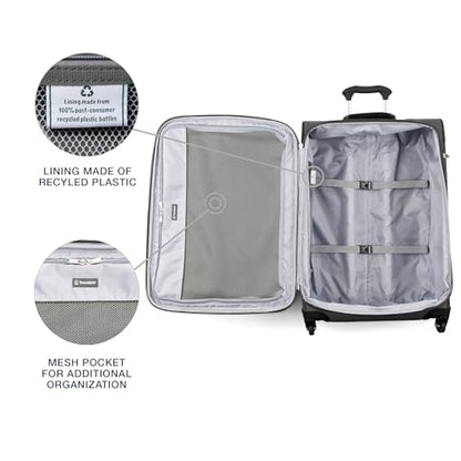 Travelpro Maxlite 5 Softside Spinner Set, Grey, 2-Piece (21/25) - color: Shadow Grey, size: 2-Piece Set (21/25)