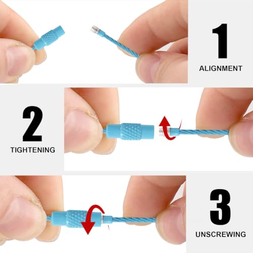 Stainless Steel Wire Keychains Aircraft Cable Cable (20 PCS 5Color) - color: 20 PCS 5Color