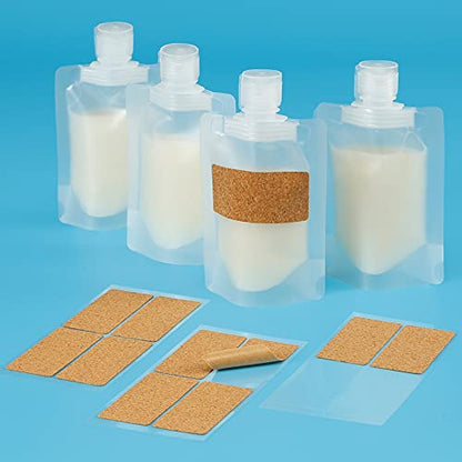TailaiMei 12 Pieces Travel Pouches for Toiletries, TSA Approved Portable Travel Size, Refillable Stand Up Pouch for Shampoo/Conditioner/Lotion (50ml/1.7oz) - size: 12Pcs 1.7 Ounce