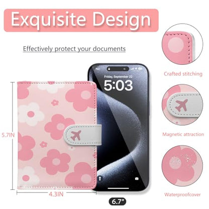 Passport Holder, Cute Travel Wallet Cover with RFID Blocking, - color: H-Garden