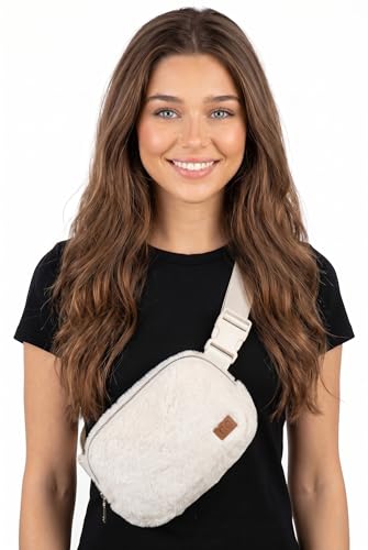 Belt Bag - Faux Fur - Ivory - color: Faux Fur - Ivory