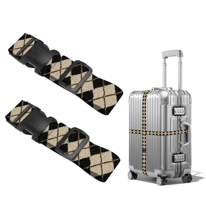 Nuxovilar Luggage Straps Set for Suitcase 1.96x90.5in Polyester - color: LU13496, size: 1.96"x90.5"