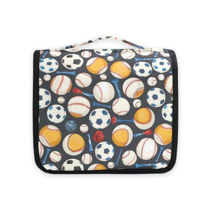 senya Hanging Travel Toiletry Bag Baseball Kit Makeup Case Cosmetics Organizer for Men Women - color: Baseball