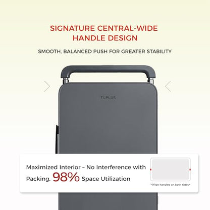 TUPLUS Balance 20" Wide Handle Suitcase Hardside Zipperless Luggage Grey | ABS PC Material,Dual Flat Design,Waterproof Laundry Bag,Silent Spinner Wheels,TSA Combination Lock,Weekend Trips - color: Stone Grey, size: Carry-On 20''