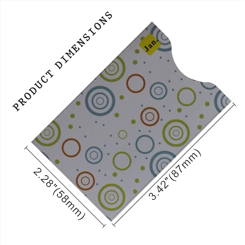 12 Pack RFID Blocking Sleeves Polka Dots Credit Card Sleeve Protector Identity Theft Protection Secure Card Holders Slim Design Fits Wallet/Purse (Mix) - color: Mix-12 Pcs