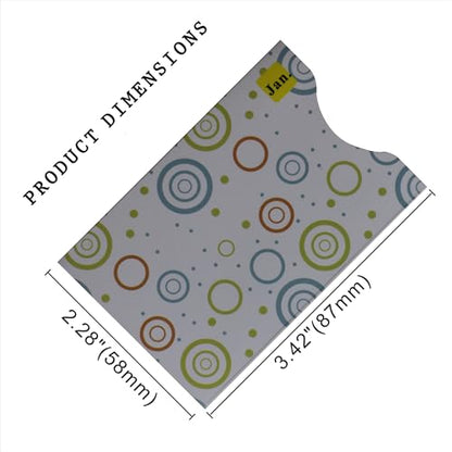 12 Pack RFID Blocking Sleeves Polka Dots Credit Card Sleeve Protector Identity Theft Protection Secure Card Holders Slim Design Fits Wallet/Purse (Mix) - color: Mix-12 Pcs
