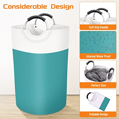 BlissTotes 75L Laundry Basket, Freestanding Collapsible Hamper, Green - color: Green, size: 75L