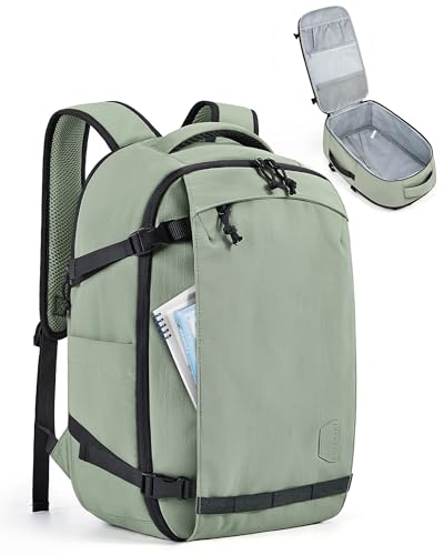 BAGSMART Travel Backpack for Women, 17.3 Inch Carry On Bag,Pistachio - color: Pistachio, size: 17.3 Inch
